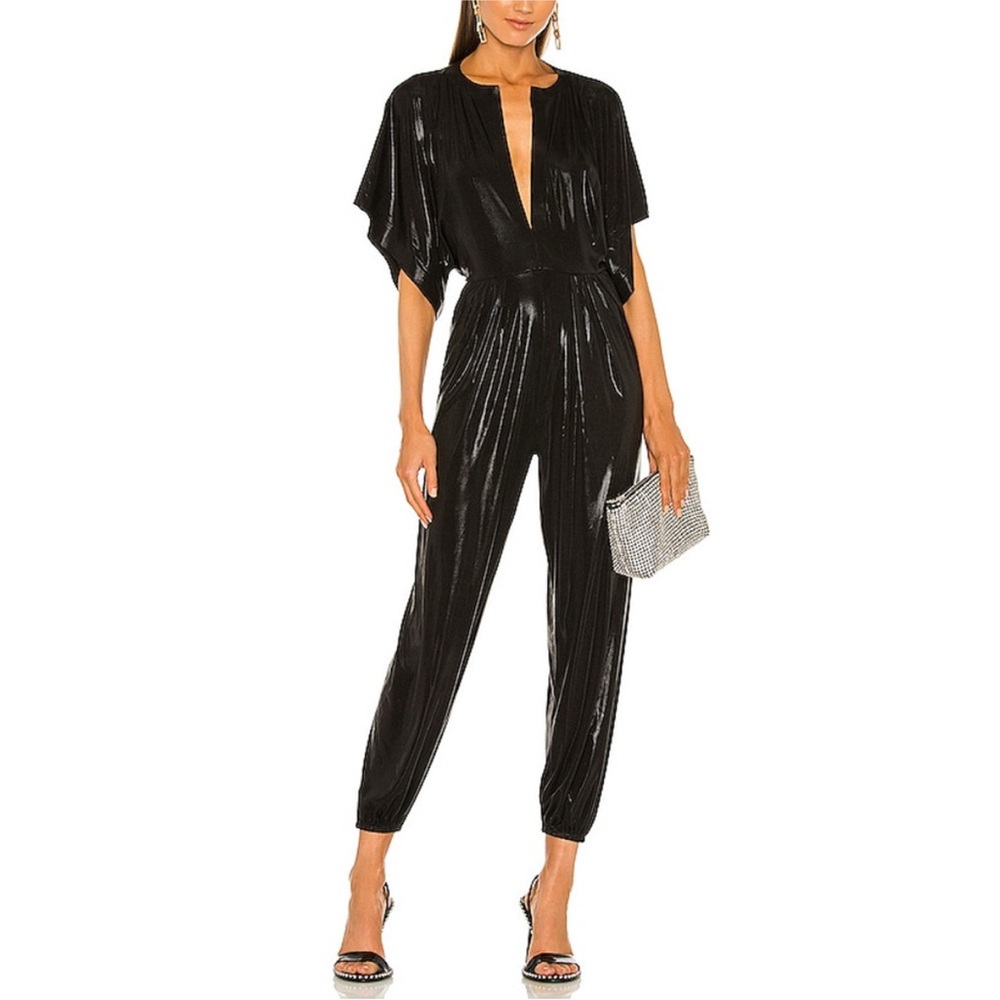 Norma Kamali Shimmering Black Jumpsuit